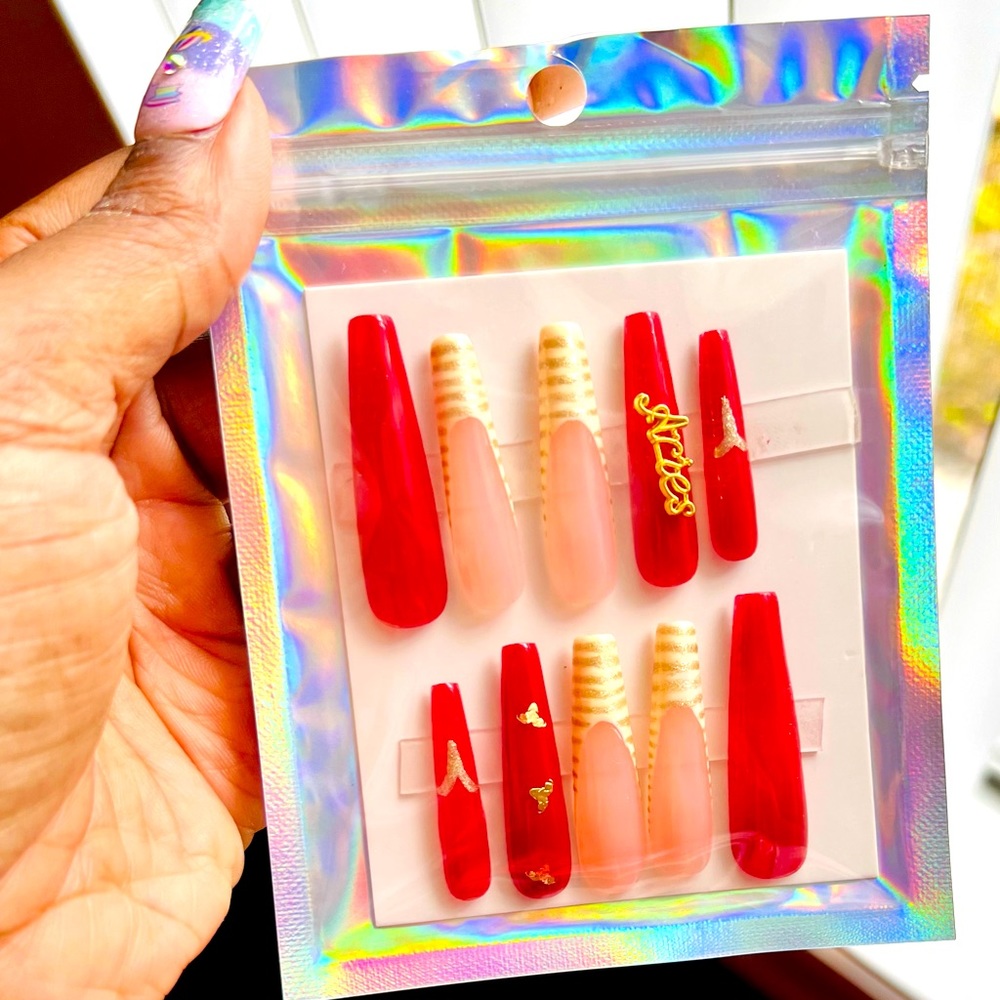 Aries Press On Nails
